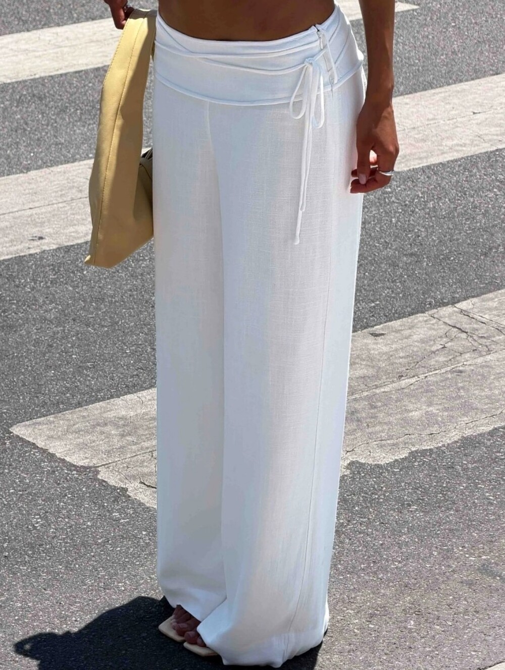 Princess Polly White Wide Leg Pants